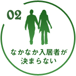 なかなか入居者が決まらない