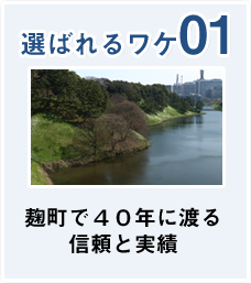 麹町で40年に渡る信頼と実績